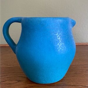 Vintage Van Briggle Pottery Small Heart Pitcher with Textured Glaze